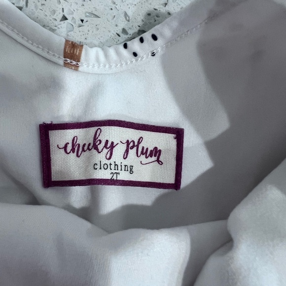 Cheeky Plum Holiday Leotard Pink White Long Sleeve Dress 2t Toddler Christmas - Picture 3 of 4